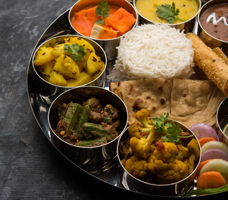 An image of an Indian side dishes and sauces .